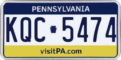 PA license plate KQC5474