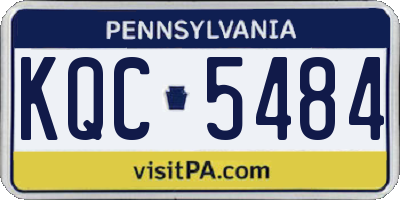 PA license plate KQC5484