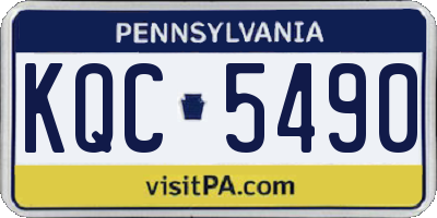 PA license plate KQC5490