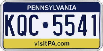 PA license plate KQC5541