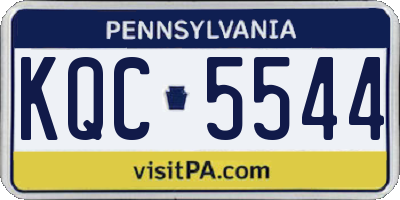 PA license plate KQC5544