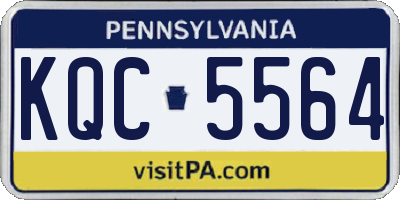 PA license plate KQC5564