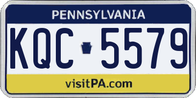 PA license plate KQC5579