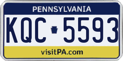 PA license plate KQC5593