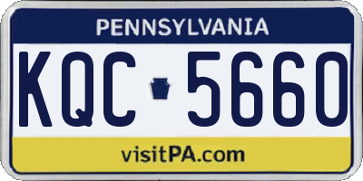 PA license plate KQC5660
