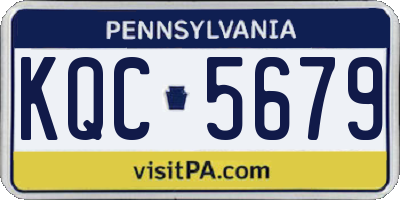 PA license plate KQC5679