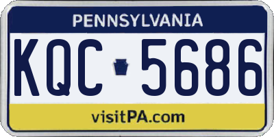 PA license plate KQC5686