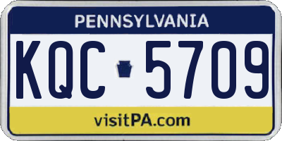 PA license plate KQC5709