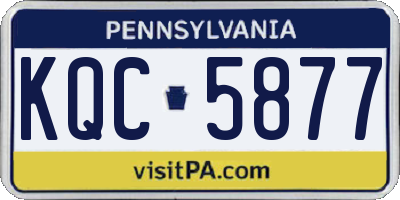 PA license plate KQC5877