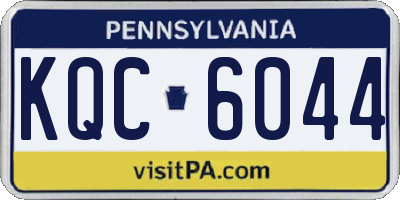 PA license plate KQC6044