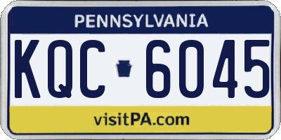 PA license plate KQC6045