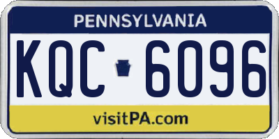 PA license plate KQC6096