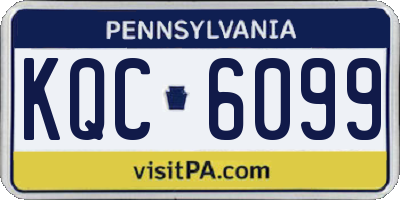 PA license plate KQC6099
