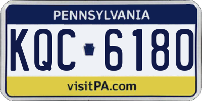 PA license plate KQC6180