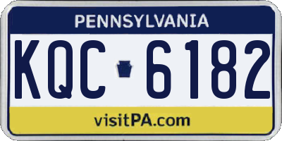 PA license plate KQC6182
