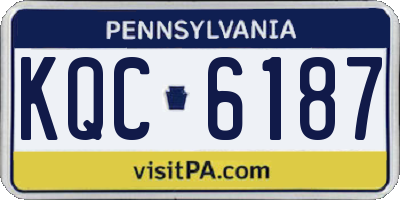 PA license plate KQC6187