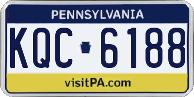 PA license plate KQC6188