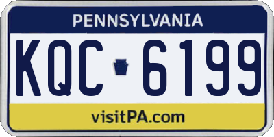 PA license plate KQC6199