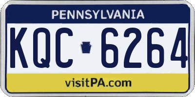 PA license plate KQC6264