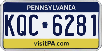 PA license plate KQC6281
