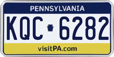 PA license plate KQC6282