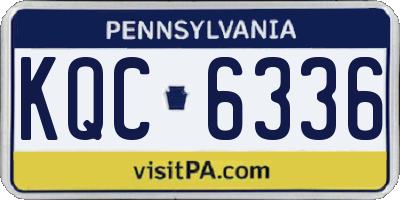 PA license plate KQC6336
