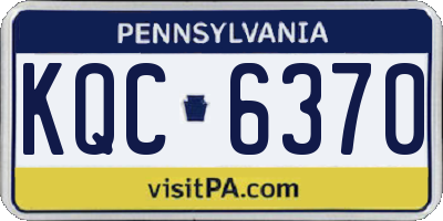 PA license plate KQC6370
