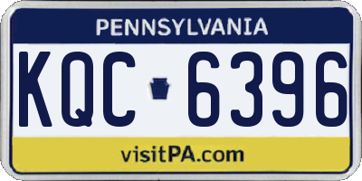 PA license plate KQC6396