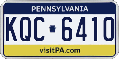 PA license plate KQC6410