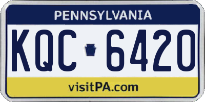PA license plate KQC6420