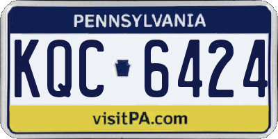 PA license plate KQC6424
