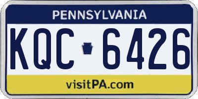 PA license plate KQC6426