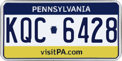 PA license plate KQC6428