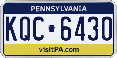 PA license plate KQC6430