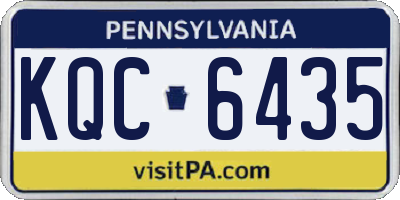 PA license plate KQC6435
