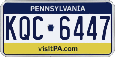 PA license plate KQC6447