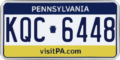 PA license plate KQC6448