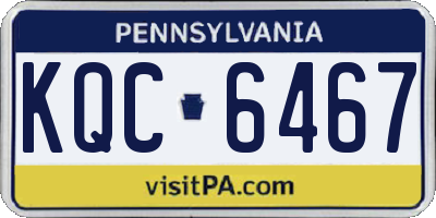 PA license plate KQC6467