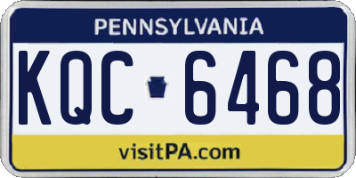 PA license plate KQC6468