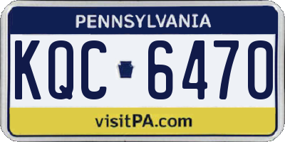 PA license plate KQC6470