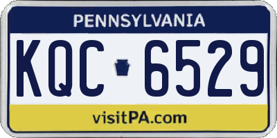 PA license plate KQC6529