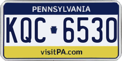 PA license plate KQC6530