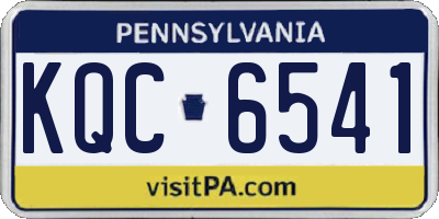 PA license plate KQC6541