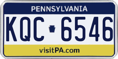 PA license plate KQC6546