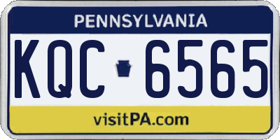 PA license plate KQC6565