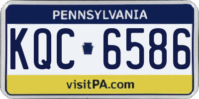 PA license plate KQC6586