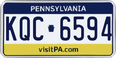 PA license plate KQC6594
