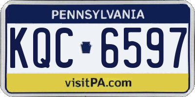 PA license plate KQC6597