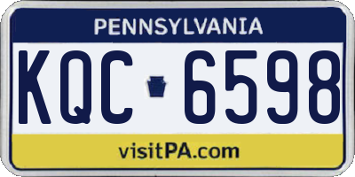 PA license plate KQC6598