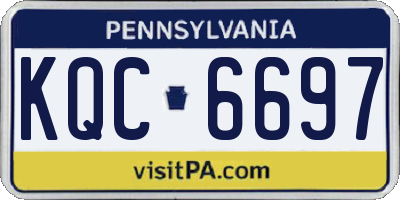 PA license plate KQC6697